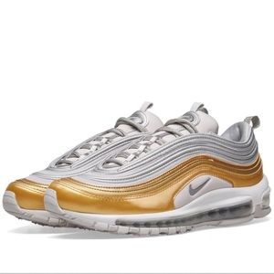 Nike Air Max 97 SE W Grey Silver Gold and White